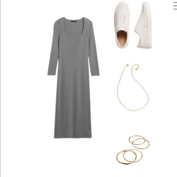 Banana Republic Scoop-Neck MIDI Dress - Picture 6 of 8